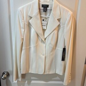 Worthington Off White Blazer Tailored Professional Jacket